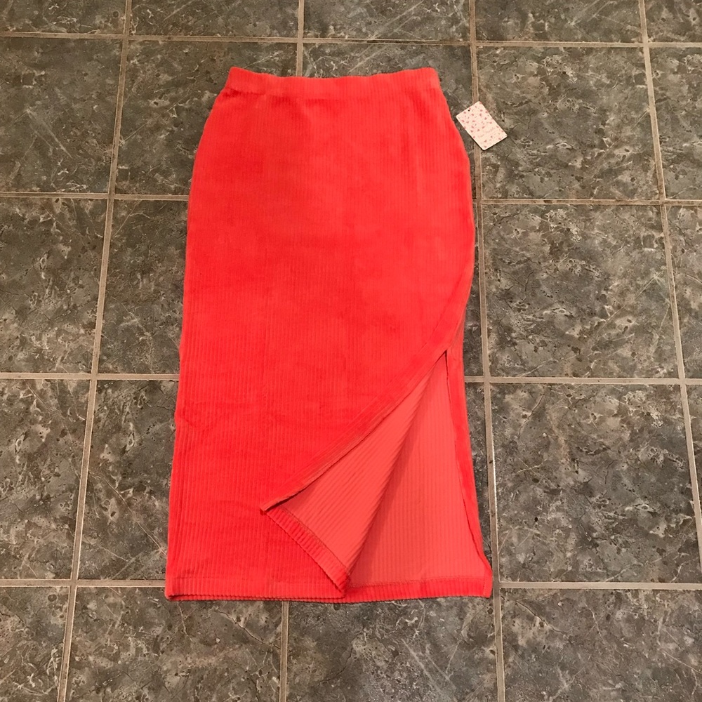 Free People super soft long skirt with side slit
